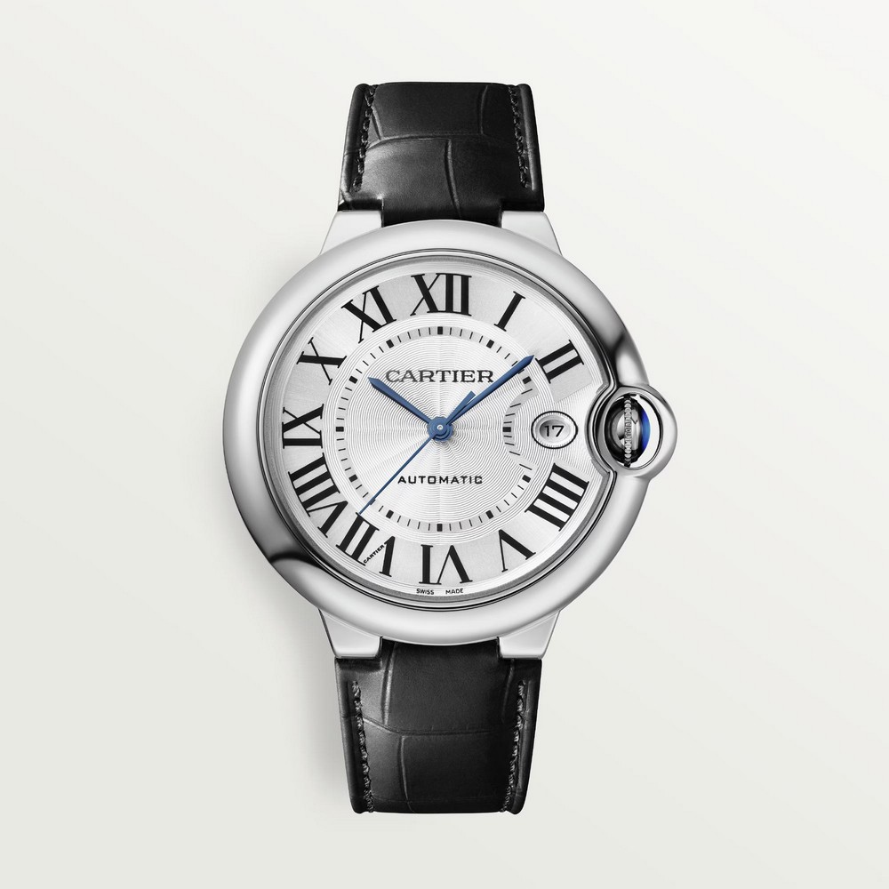 Đồng Hồ Cartier Ballon Bleu De Cartier Watch 40mm Nam Xám Đen